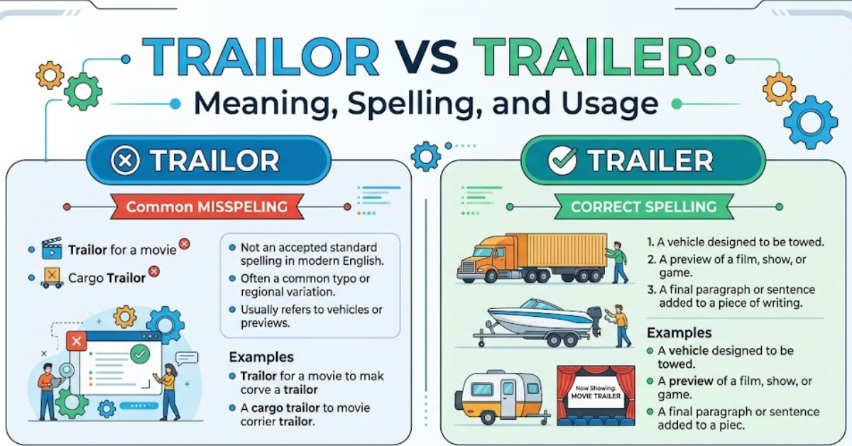 Trailor vs Trailer: Meaning, Spelling, and Usage