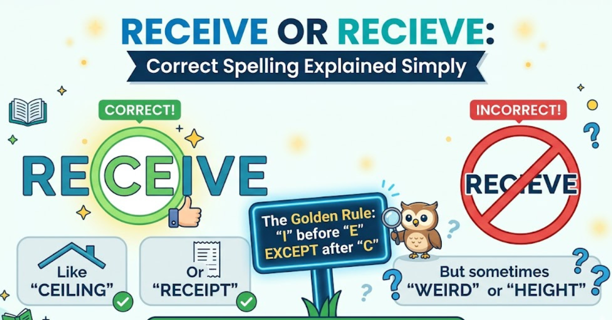 Receive or Recieve: Correct Spelling Explained Simply
