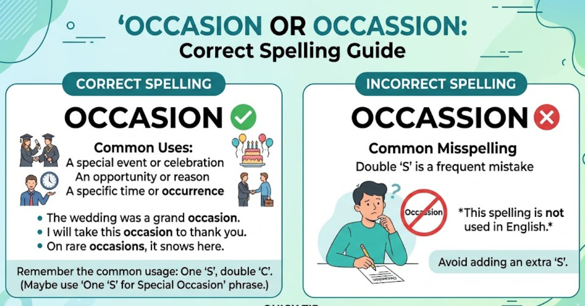 Occasion or Occassion: Correct Spelling Guide