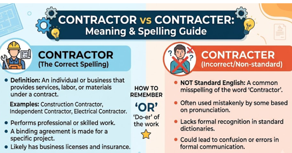 Contractor vs Contracter: Meaning & Spelling Guide