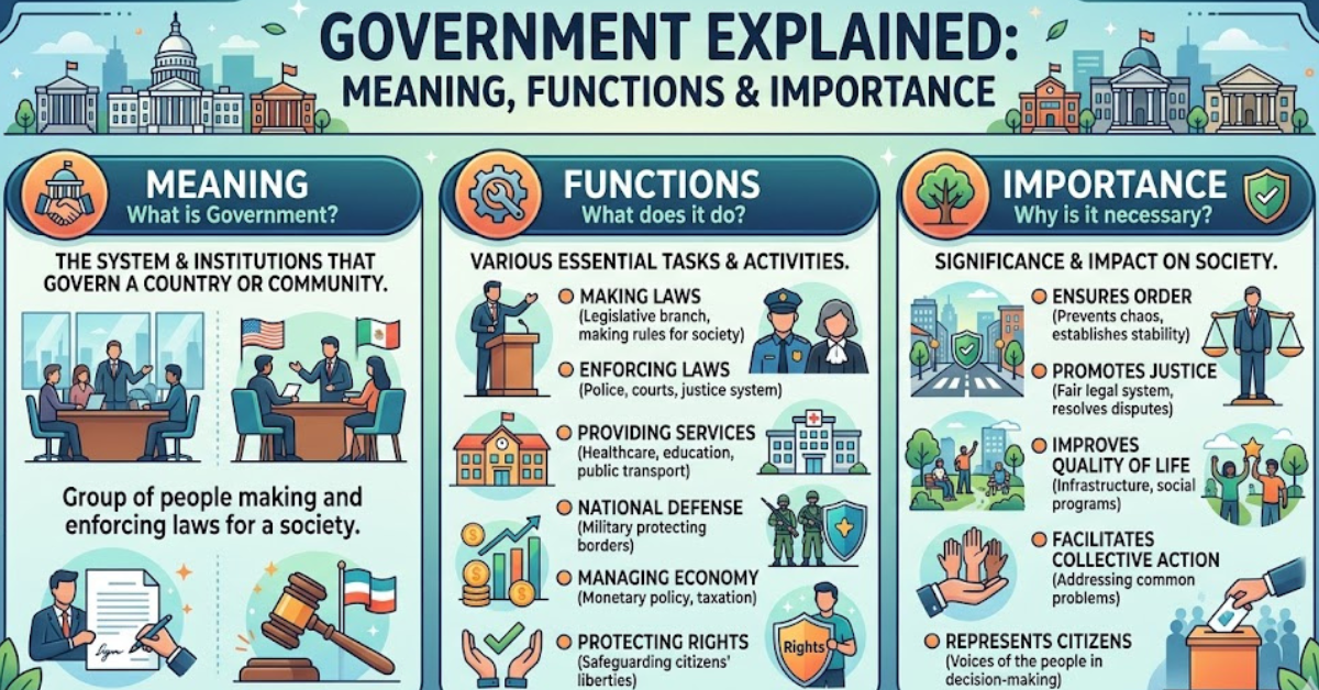 Government Explained: Meaning, Functions & Importance