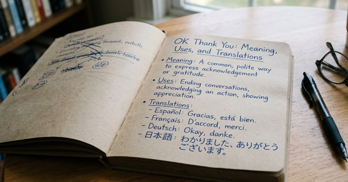 OK Thank You: Meaning, Uses, and Translations