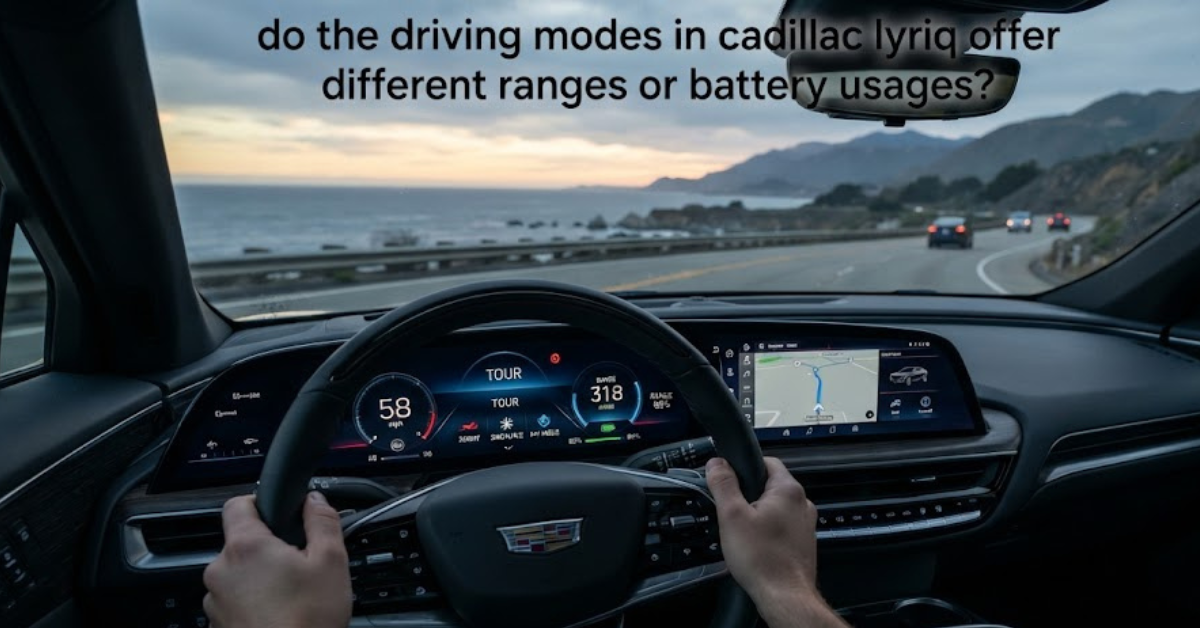 Do the Driving Modes in Cadillac LYRIQ Offer Different Ranges or Battery Usages?