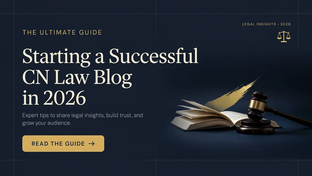 The Ultimate Guide to Starting a Successful CN Law Blog in 2026